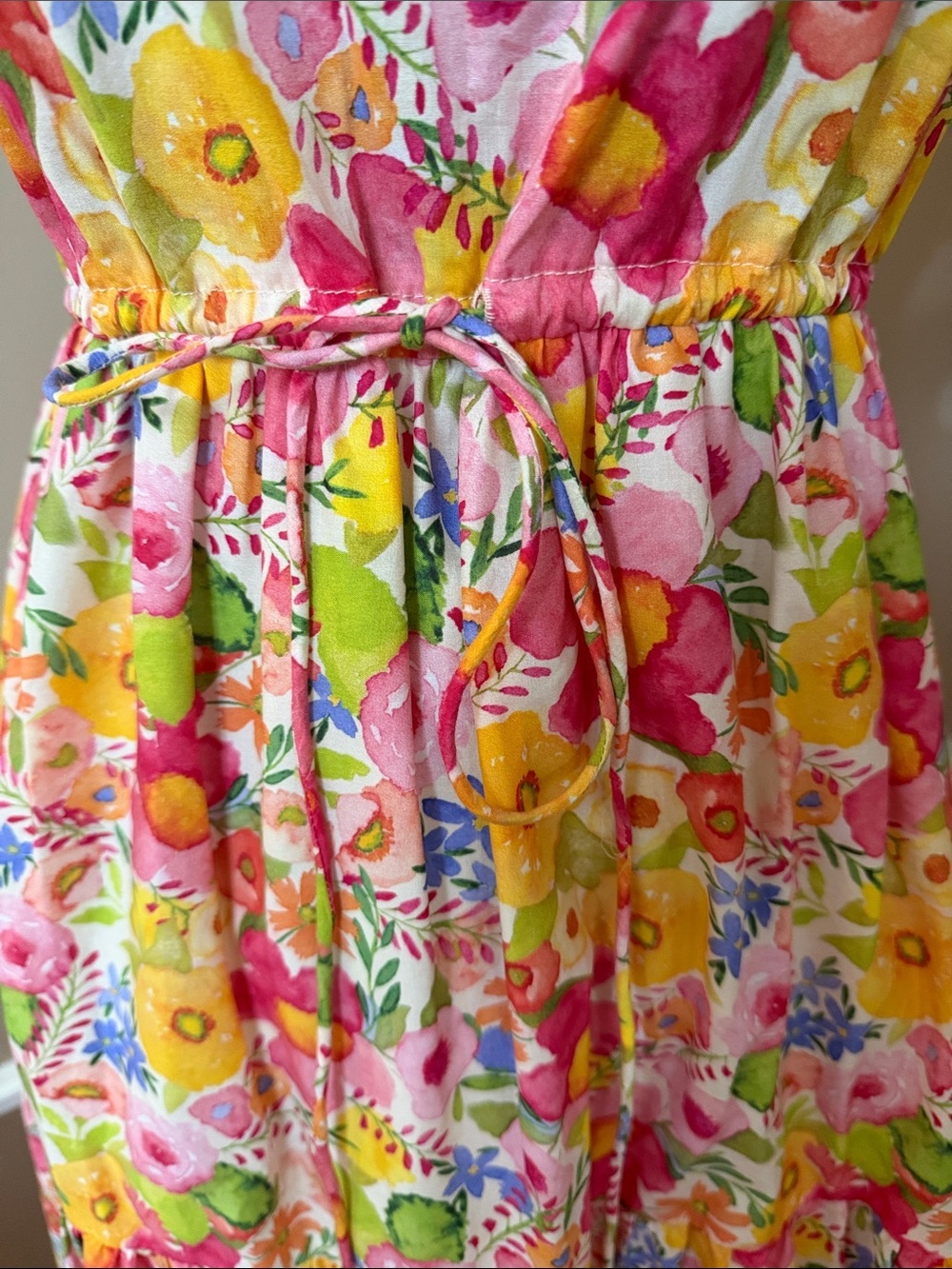 Stellah Pink Yellow Floral Midi Sundress - Picture 3 of 16